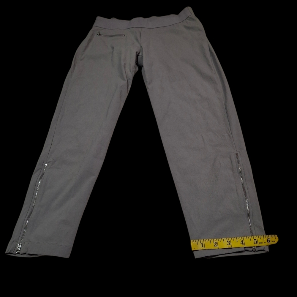 Athleta Mod Trekkie Crop Pants 291743-01 Gray Nylon Zipper Ankle Women Size 8 - Picture 14 of 16